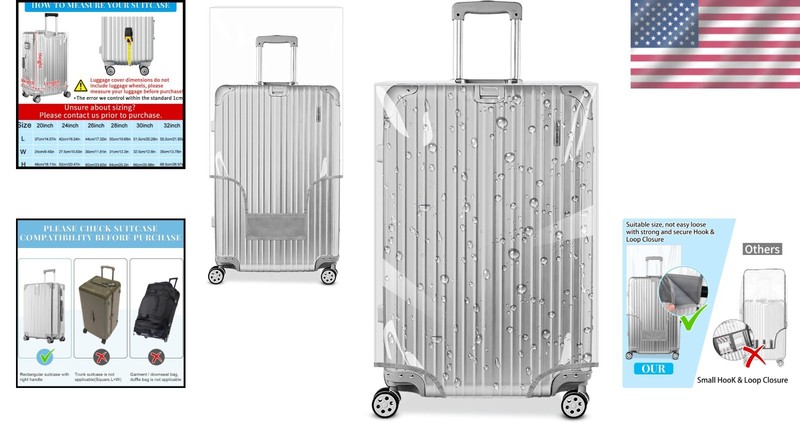 Scratch-Resistant 28" Transparent Luggage Shield gallery