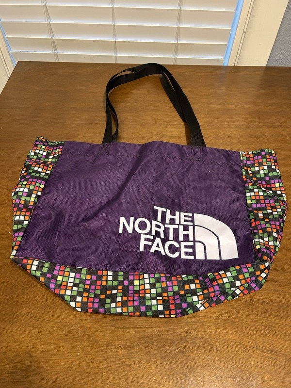 The North Face Grape Color Ripstop Nyon Packable Travel Tote Shoulder Bag