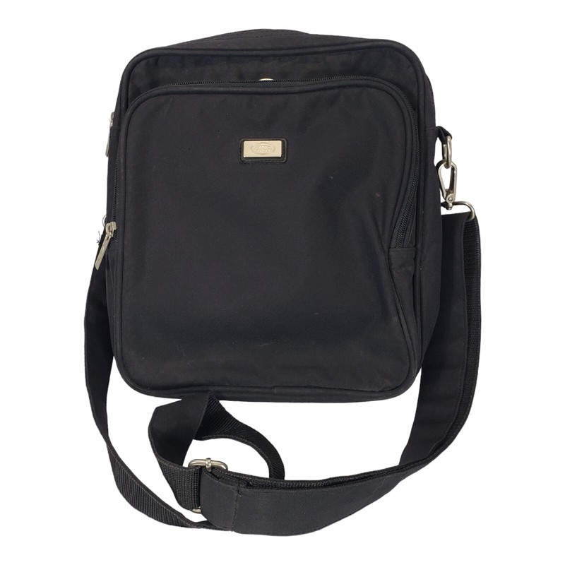 Land Rover Black Expandable Shoulder Duffle Bag COLLAPSIBLE Travel Messenger
