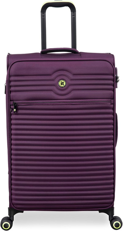Circulator 28" Softside Checked 8 Wheel Expandable Spinner, Italian Plum gallery