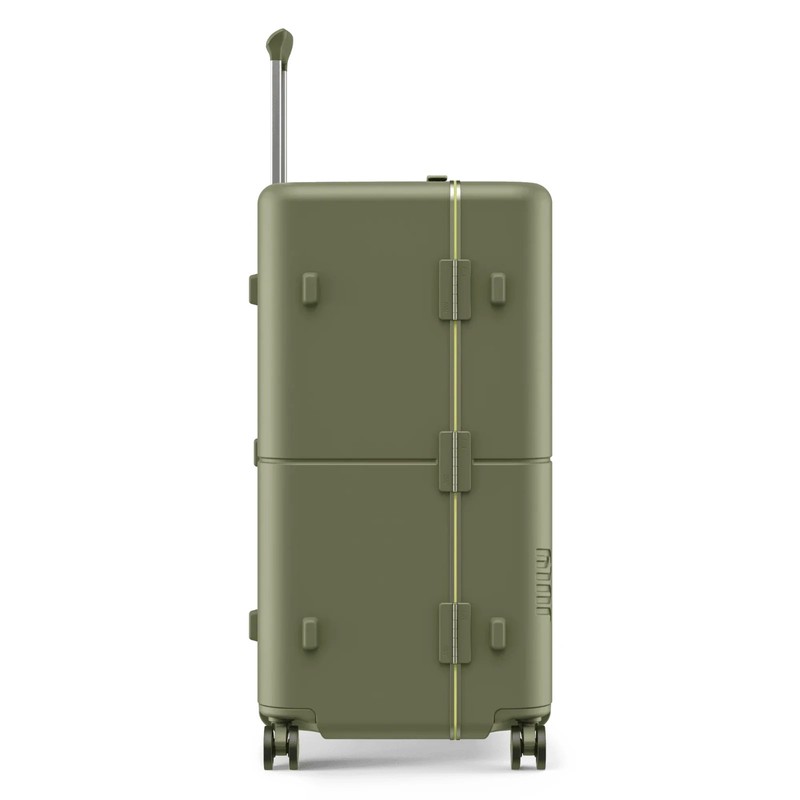 July Checked Trunk Luggage Matte Moss Green New, NIB $555 gallery