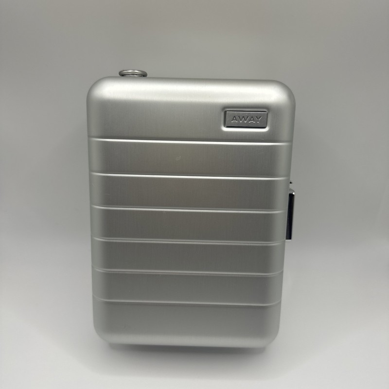 Away Aluminum Silver Travel Toiletry Mini Suitcase Case RARE
