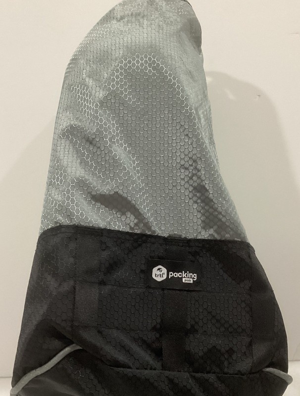 TRTL Grey Travel Bag - 15” X 9” One Main Compartment Full Zipper Opening