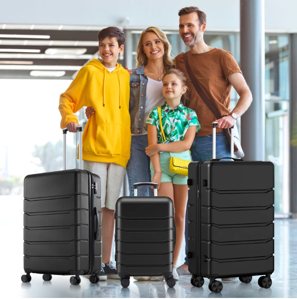 GIANNA 3-Piece Hardside Luggage Set with Spinner Wheels & TSA Lock gallery
