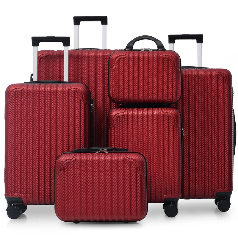 6pc ABS Hardshell Luggage Set 12/14/16/20/24/28 Hardside Suitcase Spinner Wheels