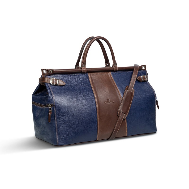Cabrera Handmade Argentinian Full Grain Leather Duffle Bag Artisan Weekender 22" gallery