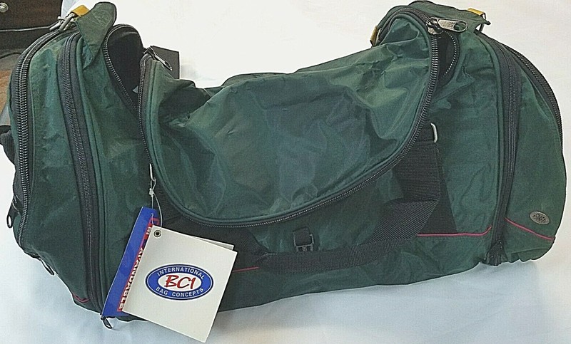 INTERNATIONAL BAG CONCEPTS IBC HUNTER GREEN DUFFLE BAG EXPANDABLE AND HEAVY DUTY