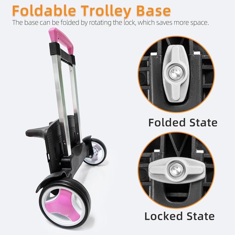 Backpack Trolley Cart Converts Regular Backpack to Wheeled Bag Adjustable Handle gallery