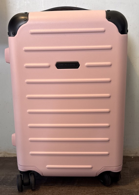 Solgaard Carry-On Closet Pink Medium Suitcase w/ 5-Shelf Insert USB TSA Lock