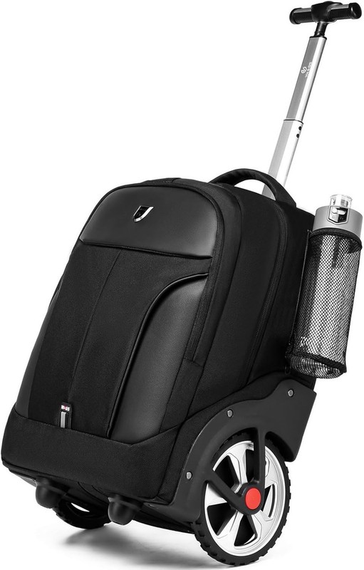 Rolling Backpack,Waterproof Backpack with Wheels for Business and Travel Comm... gallery