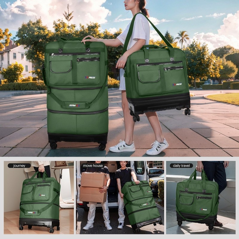 36″ Expandable Foldable Suitcase Bag Large Collapsible Rolling Luggage Bag gallery