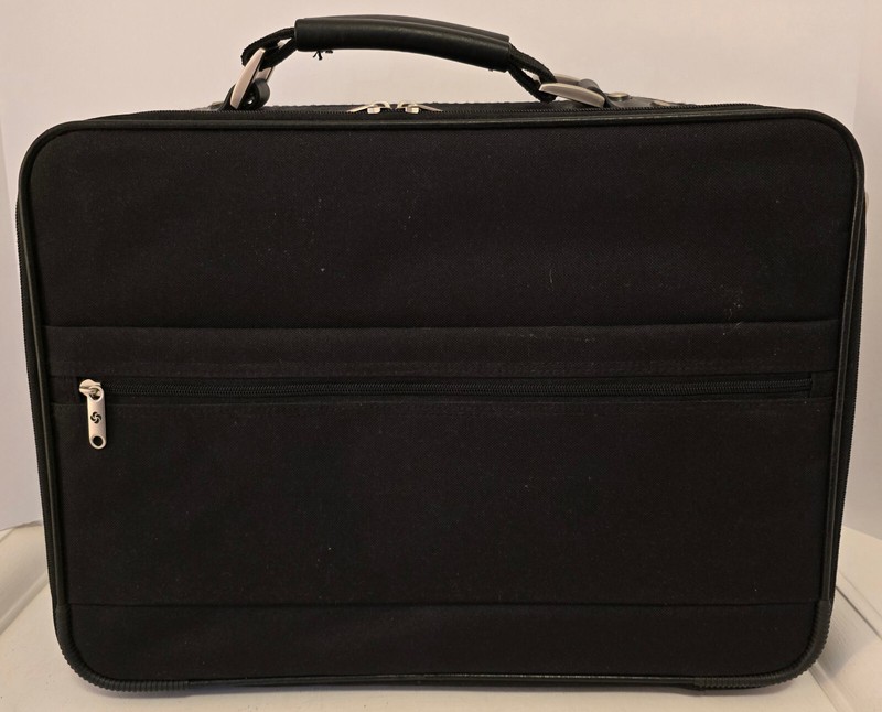 SAMSONITE EXPANDABLE BRIEFCASE COMPUTER BAG BLACK MULTI COMPARTMENTS ZIPPED gallery