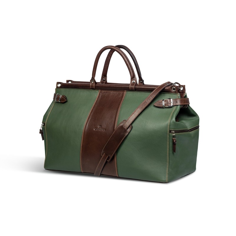 Cabrera Handmade Argentinian Full Grain Leather Duffle Bag Artisan Weekender 22" gallery