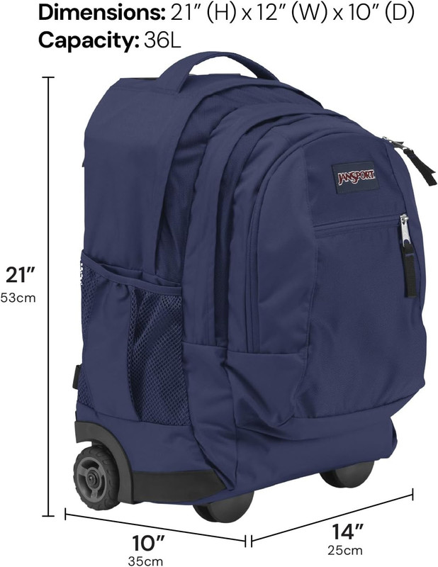 Driver 8 Rolling Backpack - Wheeled Travel Bag with 15-Inch Laptop Sleeve, One S gallery