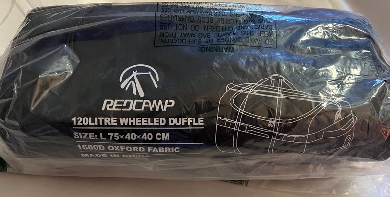 REDCAMP Foldable Duffle Bag with Wheels 120L 30″ 1680D Oxford Collapsible Ext…