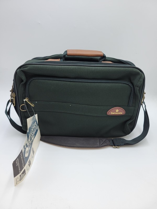 Samsonite 233327015 Worldproof Perimeter Attachable Tote Pine Green Small NOS gallery