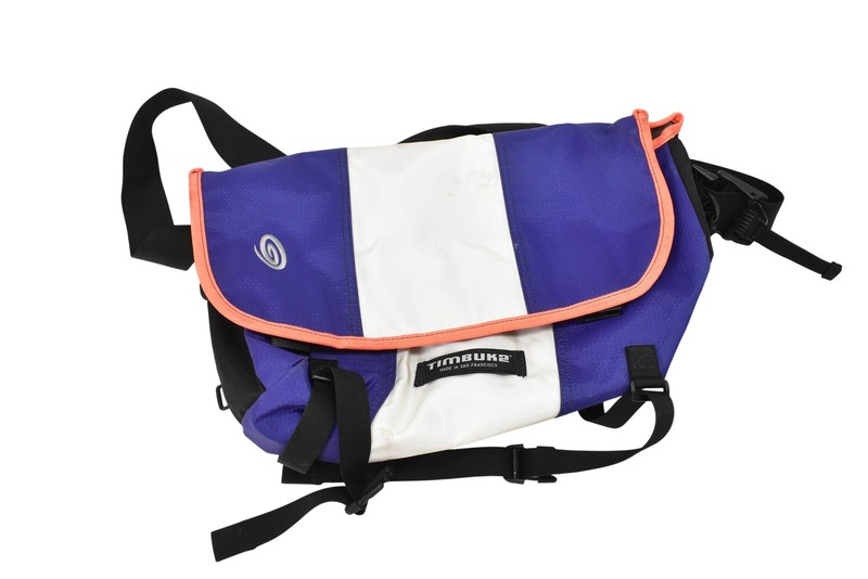 Timbuk2 Purple 19″ Messenger Bag Ripstop Adjustable Straps Men Striped Cycling