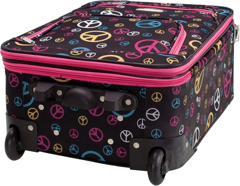 Durable Softside Luggage Set with Expandable Design & Telescopic Handle - Peace gallery