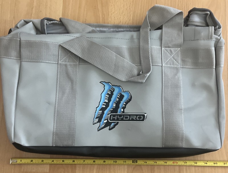 ❤️ Monster Energy Hydro Duffle Large Bag New Reflective silver gray new