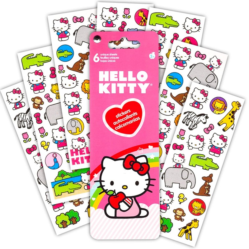 Hello Kitty 16" Backpack & Lunch Box Set Girls School Bag Water Bottle Stickers gallery