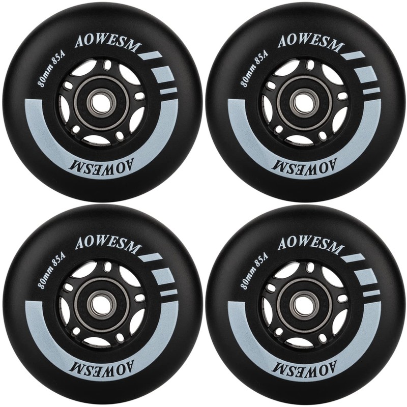 Inline Skate Wheels 80mm 76mm 72mm 85a Outdoor Indoor Black Blue Red Roller H…