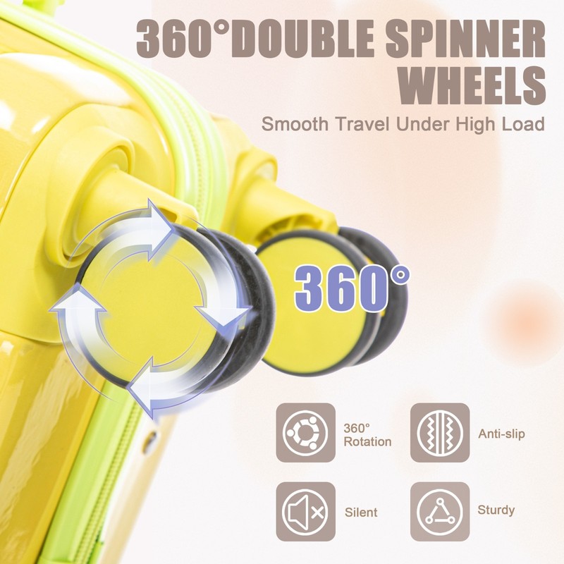 PC Spinner Luggage 14" 20" Set, Gradient Color, Lock, Carry-On gallery