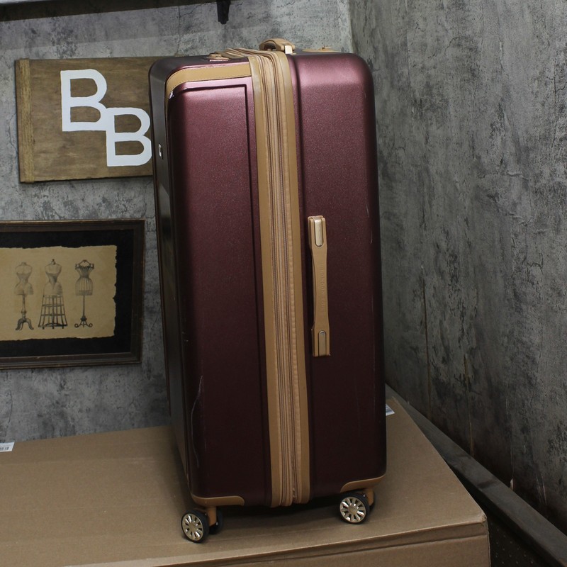 london Fog Check-in Expandable Spinner Suitcase Hard Shell Merlot Red 31.5" gallery