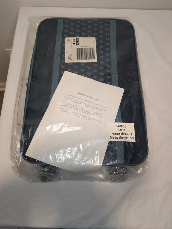 Luggage Soft Shell With Wheels & Pull Up Handle Teal Orig Packaging NOS Travel gallery
