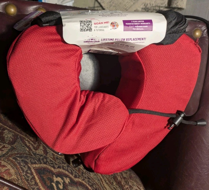 NEW Cabeau Evolution S3 Neck Pillow Cardinal Red U.S. Seller gallery