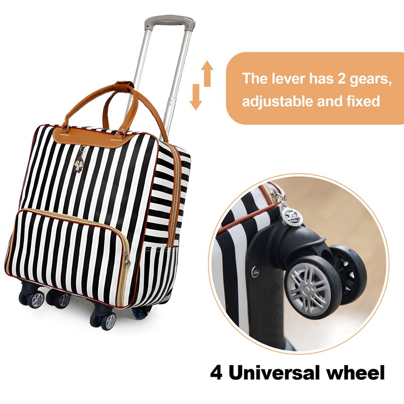 16" 18" Wheeled Underseat Suitcase Rolling Carry On Trolley Luggage Travel Bag gallery