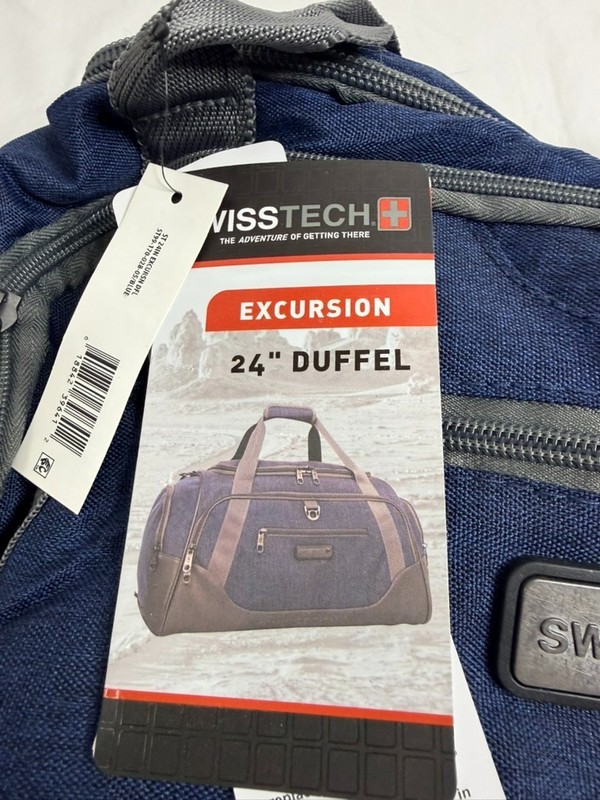 SwissTech Excursion 24" Duffel Bag Blue Travel Gym Bag Water Resistant NWT gallery