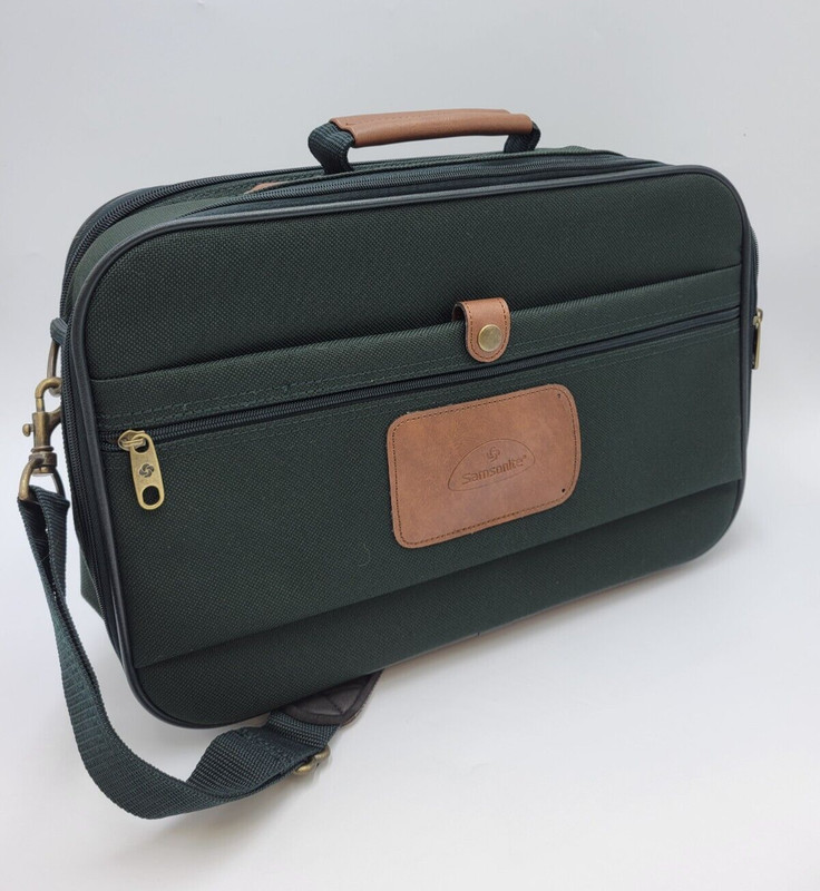 Samsonite 233327015 Worldproof Perimeter Attachable Tote Pine Green Small NOS