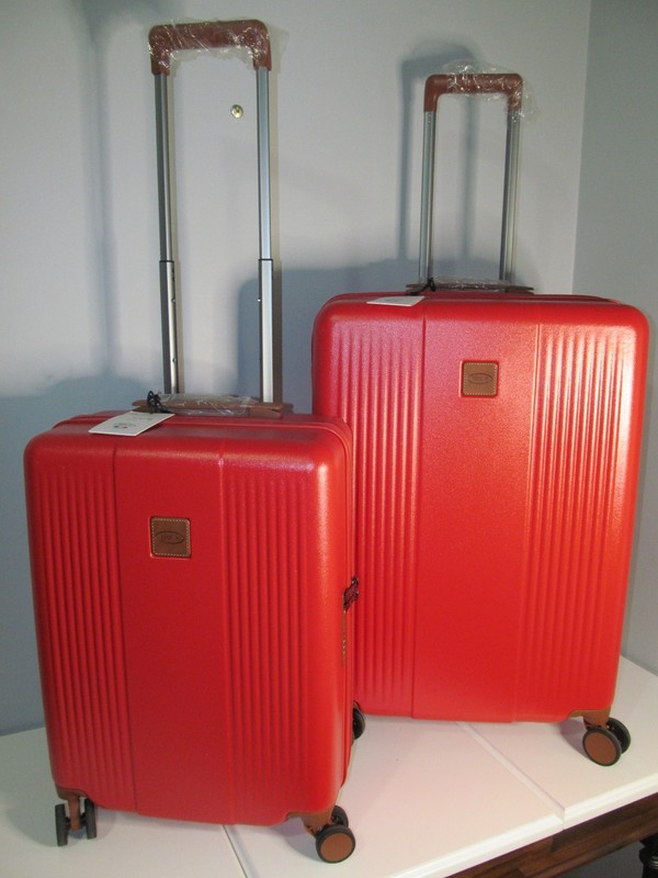 Bric’s Malino-Italy-Ferrara Collection Red Luggage Set Carry On & Check In-NWT