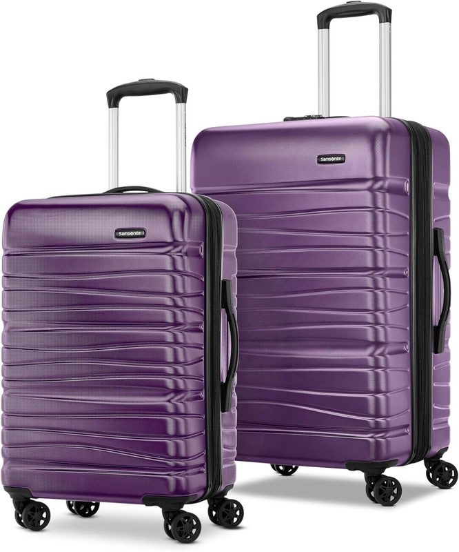 Samsonite Hardside Expandable Luggage Spinner 2 Piece Set 20″ 24″ Purple