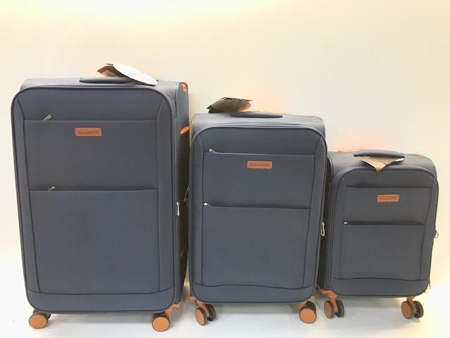CHAMPS Classic Collection 3-piece Softside Luggage Set Navy w/ Wheels C5010-NAVY