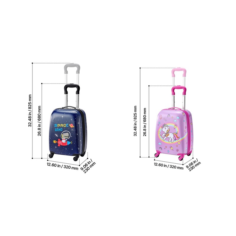 Uimoso 2/5 Piece Children's Luggage Set 18-Inch Unicorn/Dinosaur Travel Suitcase gallery