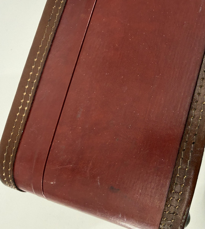 Vintage Pak-M-Rite Burgundy Train Case Brass Lock Retro Travel Decor Luggage gallery