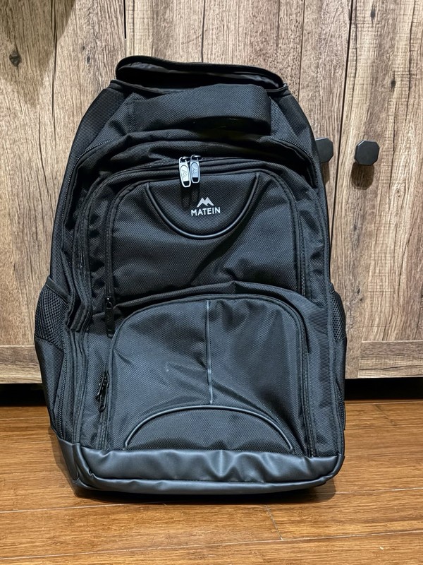 MATEIN Rolling Backpack, 17 inch Water Resistant Wheeled Laptop Backpack