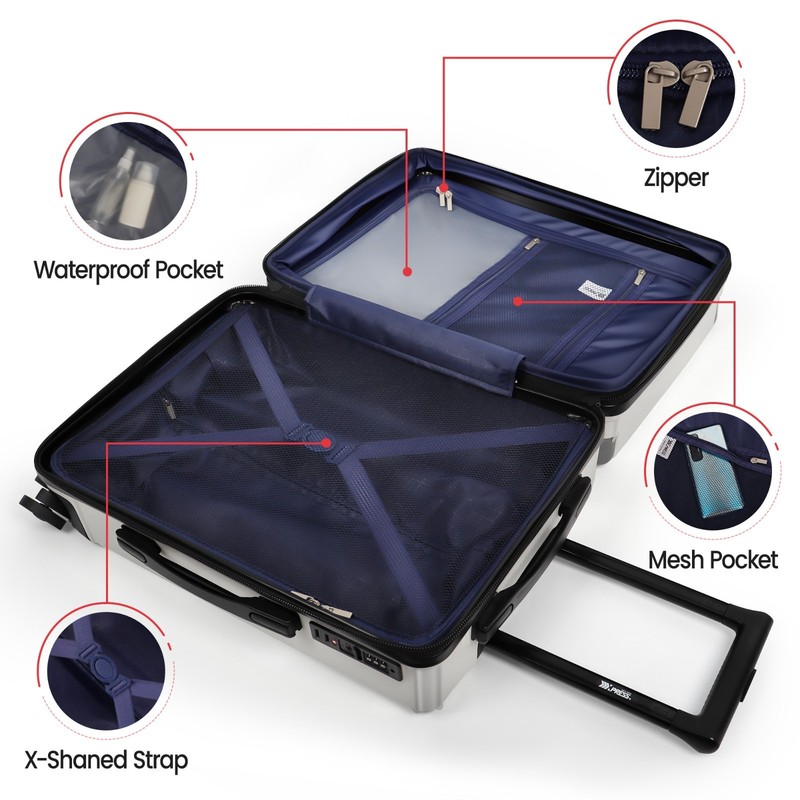 Lightweight ABS Hardshell Expandable Suitcase with Spinner Wheels and TSA Lock gallery