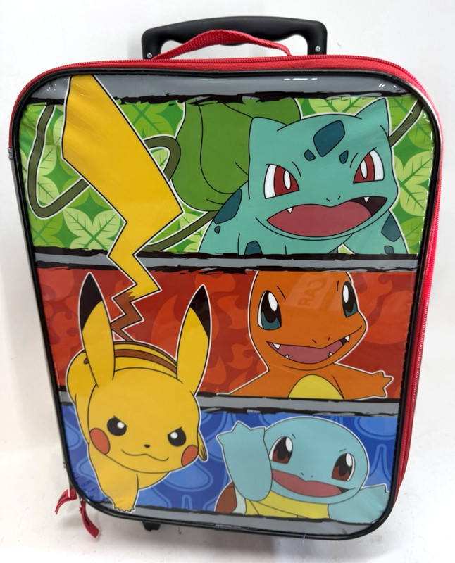 2016 Pokemon Children’s Rolling Suitcase – Charmander Squirtle Bulbasaur Pikachu