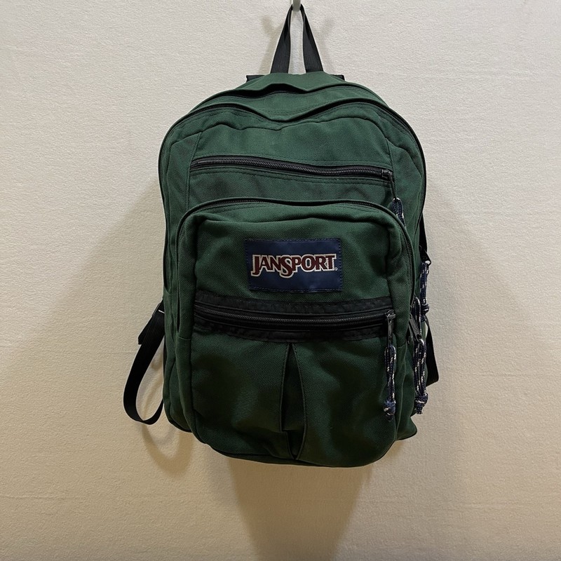 JanSport Green 18″ Backpack Soft Case Full Size School Backpack 5 Pocket