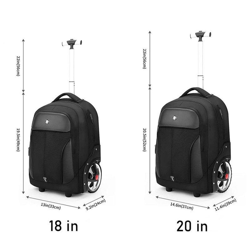 Waterproof Rolling Backpack, Backpack with Wheels for Business and Travel Com... gallery
