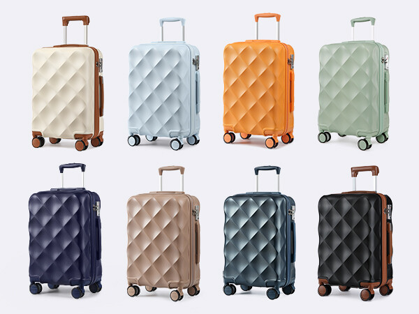 Hardshell Lightweight Travel Luggage Sets Suitcase Lock Diamond Cabin 20 inch gallery