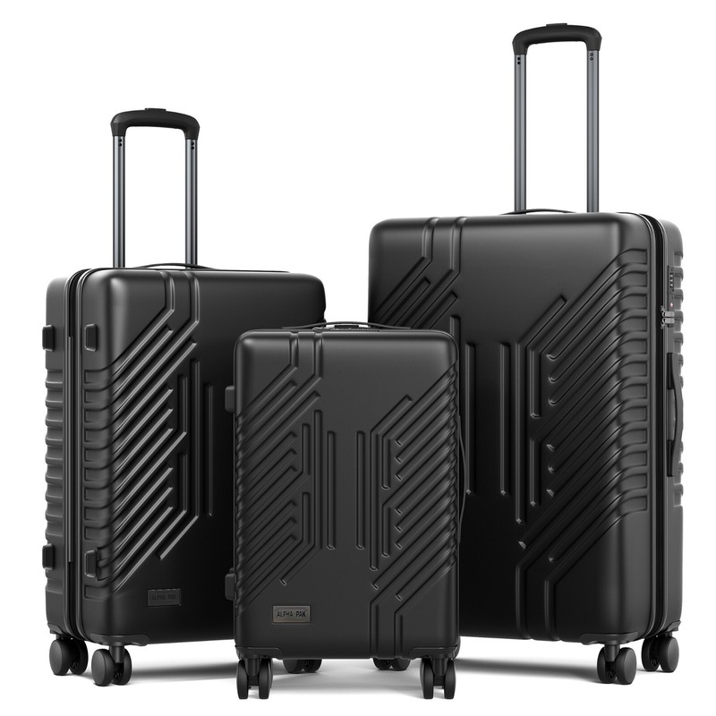 20″24″28″ Trolley Case 3-Piece Hardside Lightweight Spinner Luggage Bag Set TSA