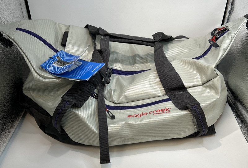 Eagle Creek Migrate 40L Duffel Bag Travel Backpack - Silver/Purple *NEW* gallery