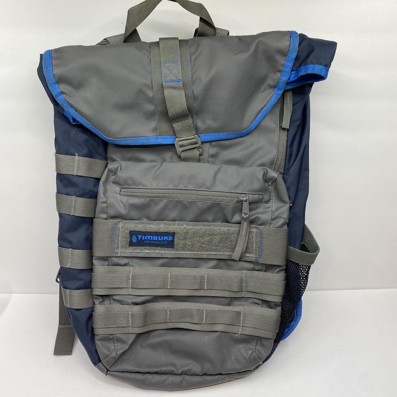 Timbuk2 Gray 20″ Spire Backpack Roll Top Laptop Bag Nylon Water Resistant Men