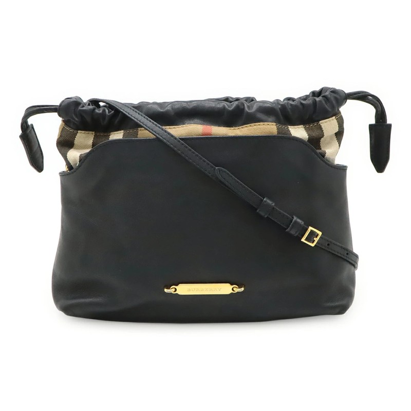 Pre-Owned BURBERRY Mega Check Check Pattern Shoulder Bag Crossbody