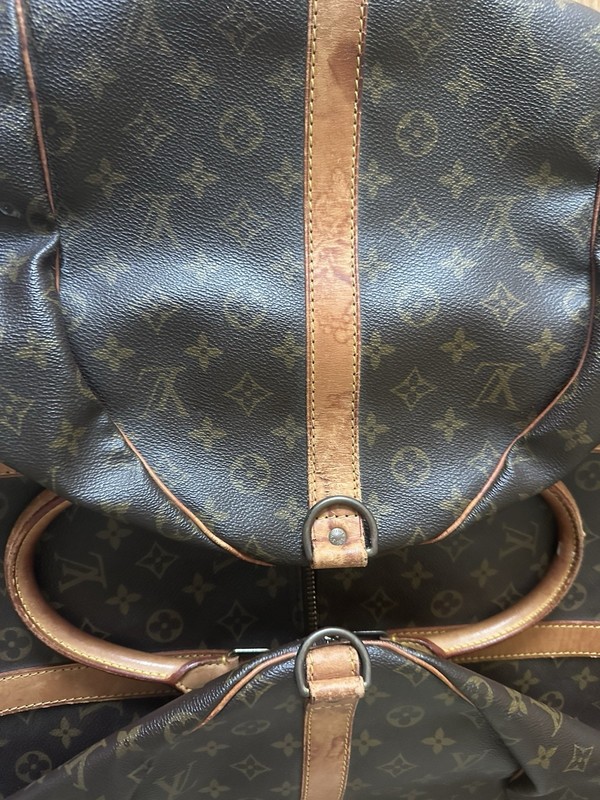 Authentic Louis Vuitton Monogram Duffle Boston Bag Keepall 55 Bandoulier #35439 gallery