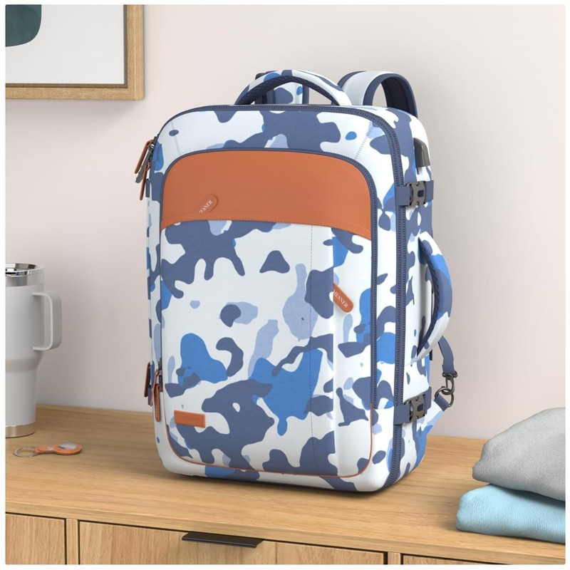 Extra Large Flight Approved Backpack, Camouflage Blue