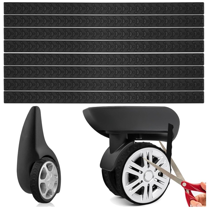 8Pcs Luggage Wheel Covers, Silicone Luggage Cover Protector Suitcase Wheel Cover